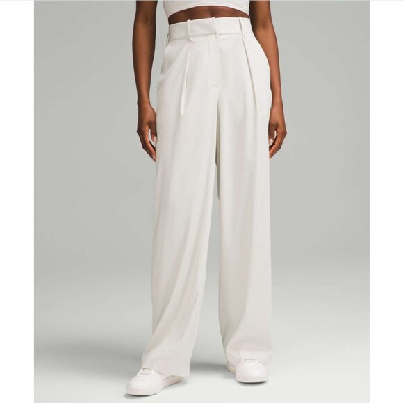 lululemon athletica White Wide-Leg Trousers - Picture 1 of 8
